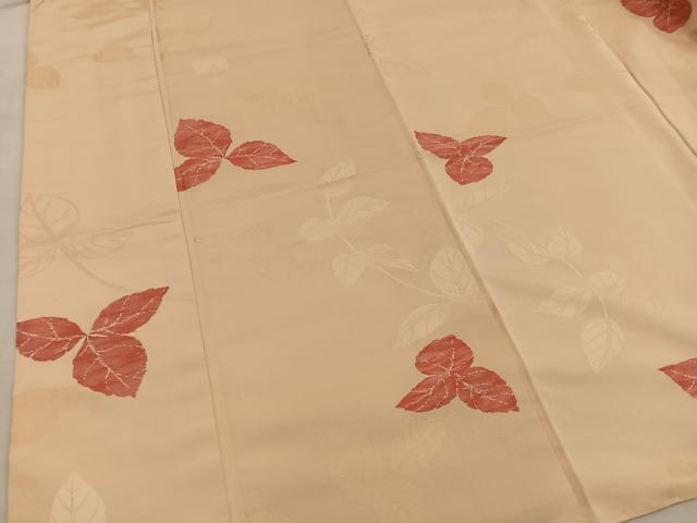 平和屋着物■上質な紬 草葉文 正絹 逸品 BAAY0890mz
