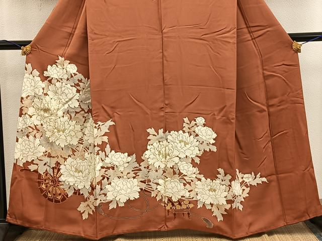 平和屋着物■豪華色留袖 駒刺繍 花車文 正絹 逸品 BAAY0901mz