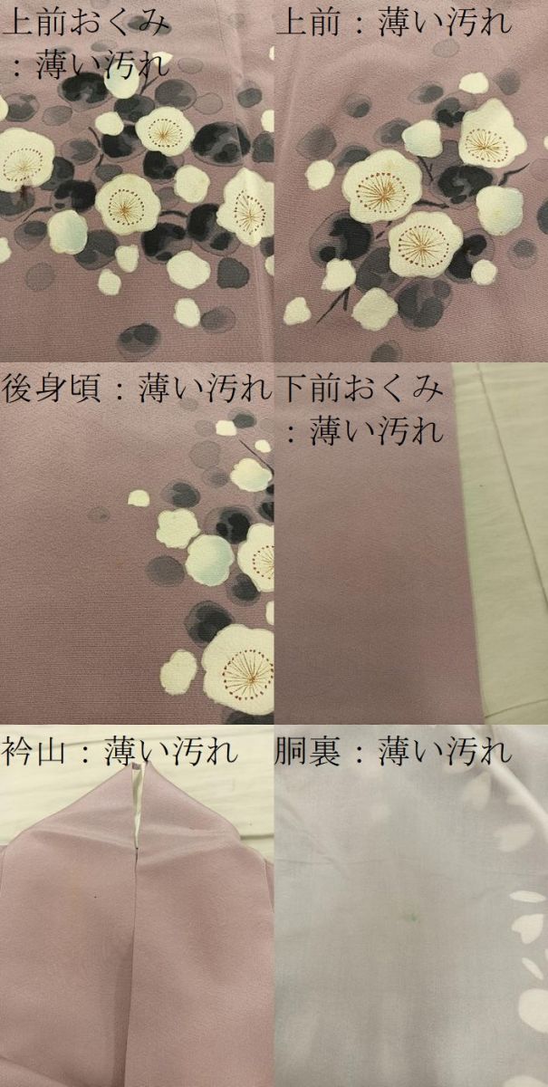 平和屋着物■訪問着 手描き 梅花文 正絹 逸品 BAAY0903mz