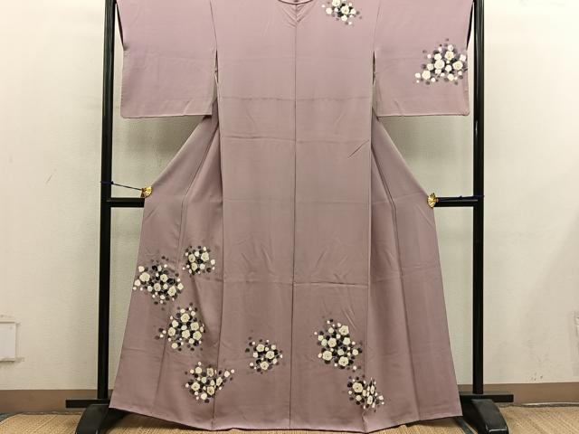 平和屋着物■訪問着 手描き 梅花文 正絹 逸品 BAAY0903mz
