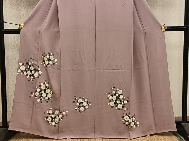 平和屋着物■訪問着 手描き 梅花文 正絹 逸品 BAAY0903mz