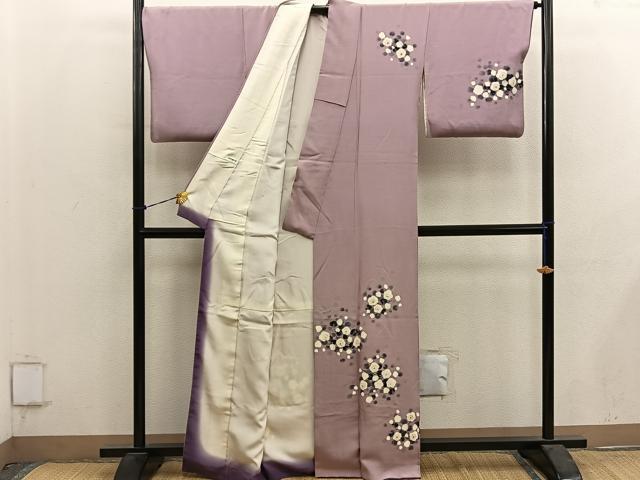 平和屋着物■訪問着 手描き 梅花文 正絹 逸品 BAAY0903mz