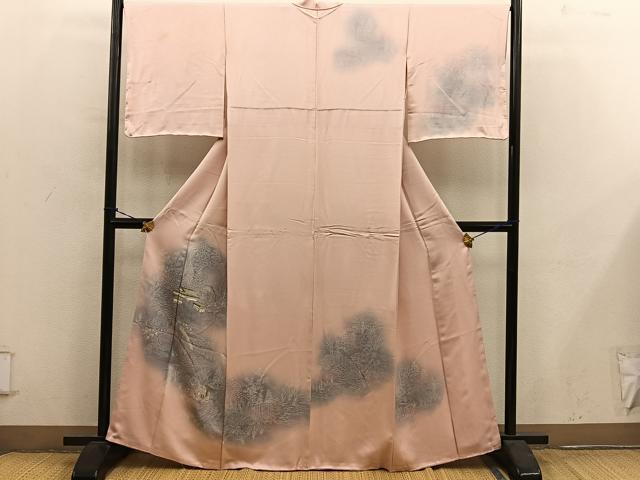 平和屋着物■訪問着 風景花文 暈し染め 正絹 逸品 BAAY0905mz