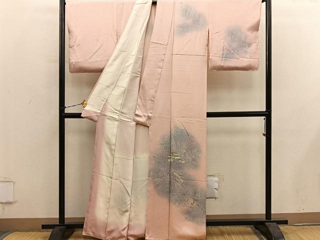 平和屋着物■訪問着 風景花文 暈し染め 正絹 逸品 BAAY0905mz
