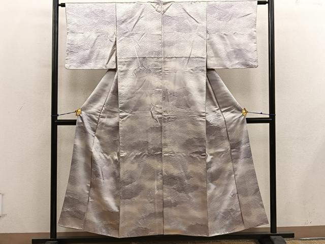 平和屋着物■上質な小紋 溢れ松葉文 暈し染め 正絹 逸品 BAAY0907mz