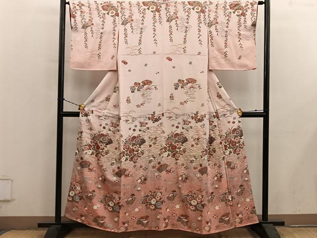 平和屋着物■訪問着 地紙菊花文 金彩 正絹 逸品 BAAY0908mz