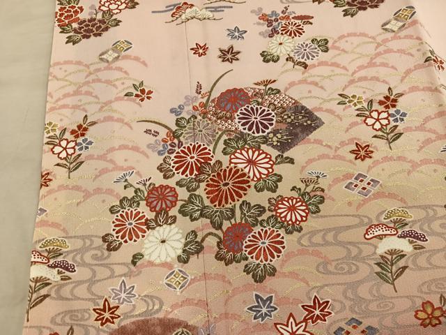 平和屋着物■訪問着 地紙菊花文 金彩 正絹 逸品 BAAY0908mz