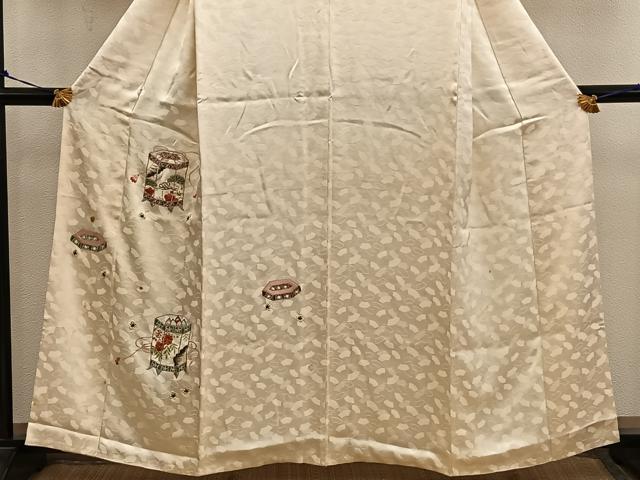 平和屋着物■訪問着 総刺繍 貝桶花文 正絹 逸品 BAAY0910mz