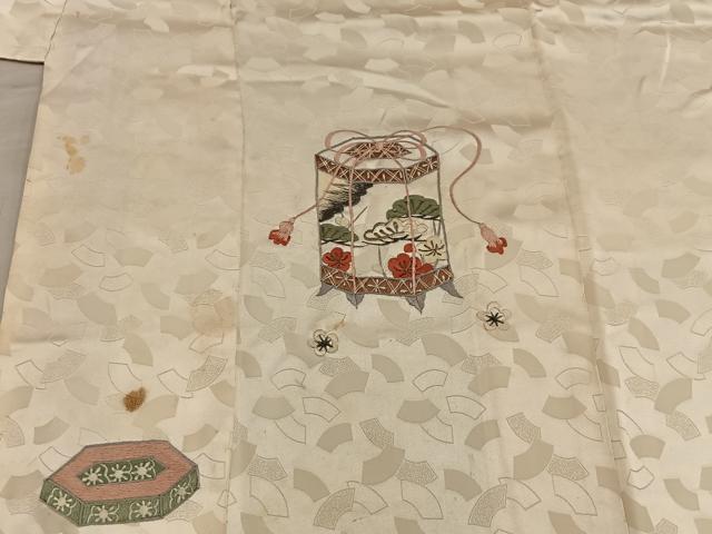 平和屋着物■訪問着 総刺繍 貝桶花文 正絹 逸品 BAAY0910mz