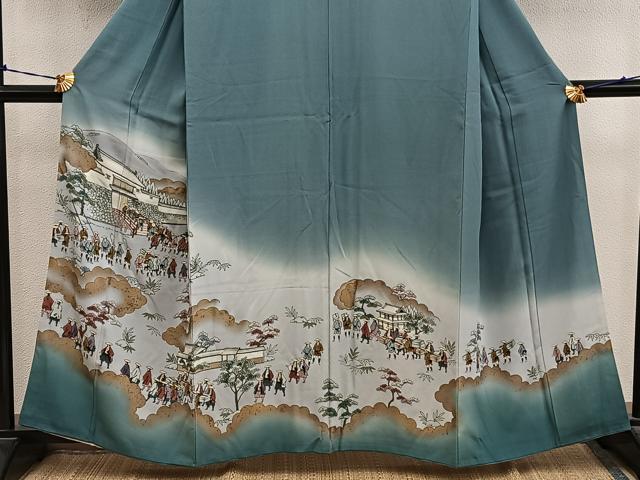 平和屋着物■豪華色留袖 大名行列 暈し染め 金彩 正絹 逸品 BAAY0912mz