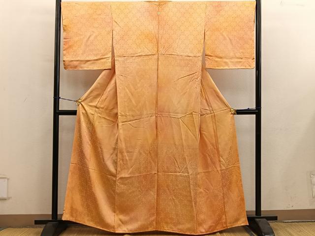 平和屋着物■上質な小紋 菊地紋 暈し染め 正絹 逸品 BAAY0914mz