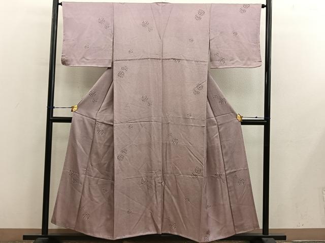 平和屋着物■上質な小紋 雪輪花文 正絹 逸品 BAAY0916mz