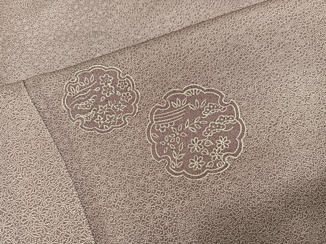 平和屋着物■上質な小紋 雪輪花文 正絹 逸品 BAAY0916mz
