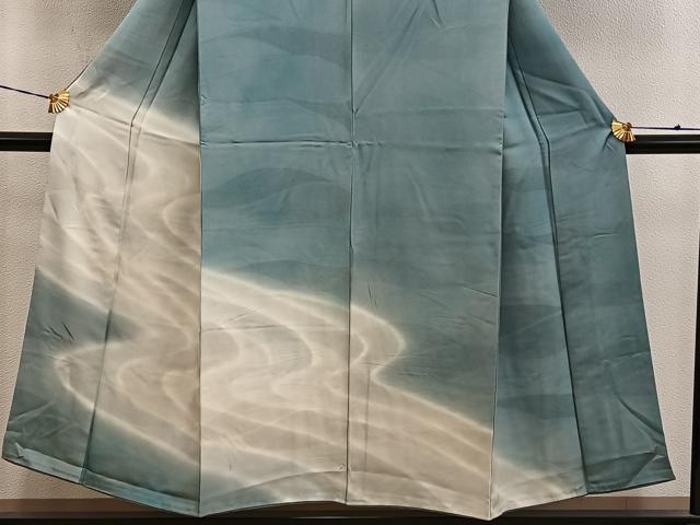 平和屋着物■訪問着 流水文 暈し染め 正絹 逸品 BAAY0917mz