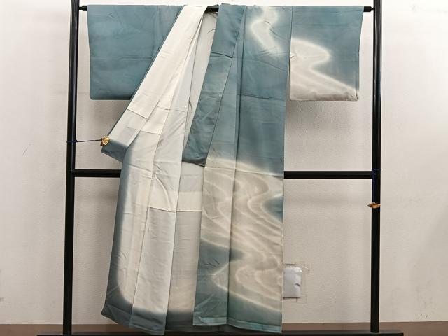 平和屋着物■訪問着 流水文 暈し染め 正絹 逸品 BAAY0917mz