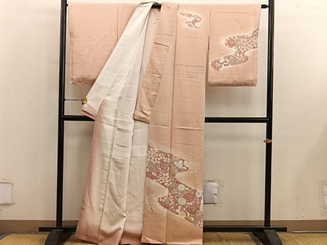 平和屋着物■訪問着 辻が花 駒刺繍 正絹 逸品 BAAY0919mz