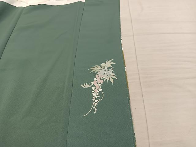 平和屋着物■豪華色留袖 群鶴枝花文 金彩 正絹 逸品 BAAY0920mz