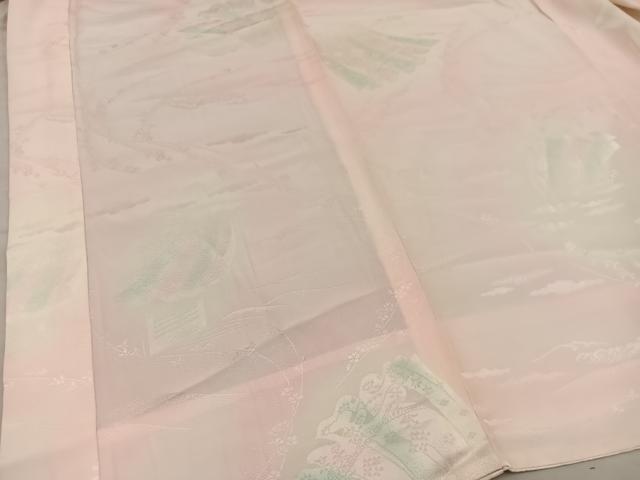 平和屋着物■長襦袢 無双仕立て 幾何学花文 暈し染め やまと誂製 正絹 逸品 BAAY0923mz