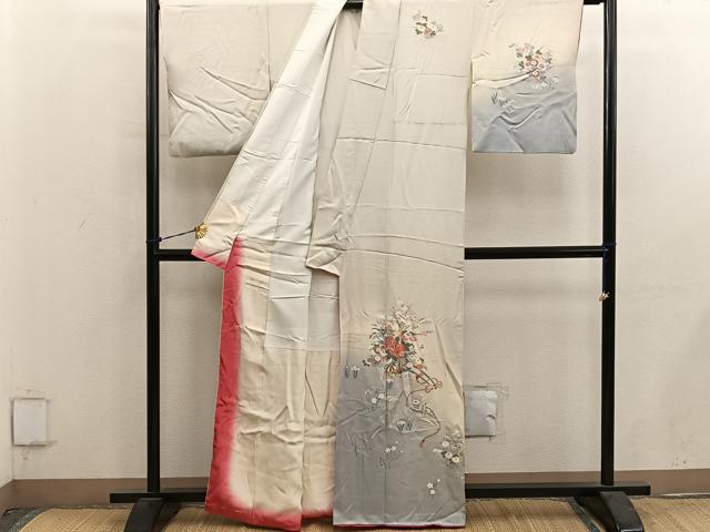 平和屋着物■訪問着 花車文 暈し染め 金彩 正絹 逸品 BAAY0926mz