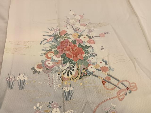 平和屋着物■訪問着 花車文 暈し染め 金彩 正絹 逸品 BAAY0926mz