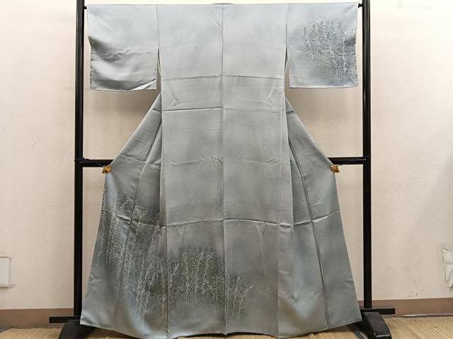 平和屋着物■訪問着 草葉文 暈し染め 正絹 逸品 BAAY0934mz