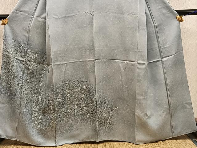 平和屋着物■訪問着 草葉文 暈し染め 正絹 逸品 BAAY0934mz