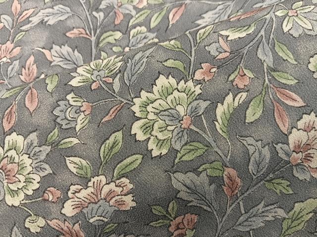 平和屋着物■上質な小紋 更紗枝花文 正絹 逸品 BAAY0935mz