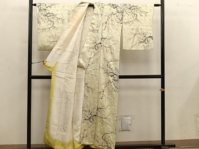 平和屋着物■上質な小紋 枝花文 正絹 逸品 BAAY0936mz