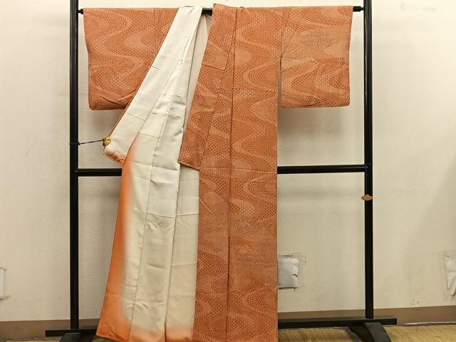 平和屋着物■枝花文 訪問着 流水文 正絹 逸品 BAAY0937mz