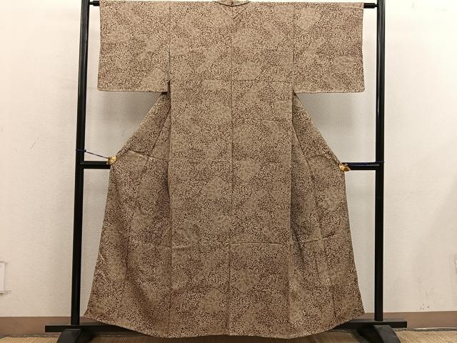 平和屋着物■上質な小紋 梅花文 正絹 逸品 BAAY0940mz