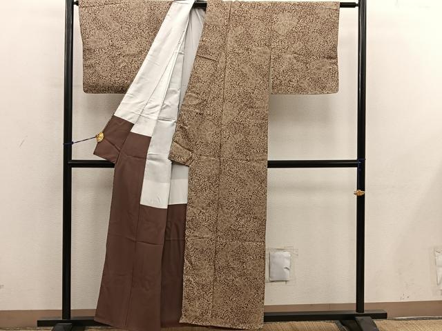 平和屋着物■上質な小紋 梅花文 正絹 逸品 BAAY0940mz