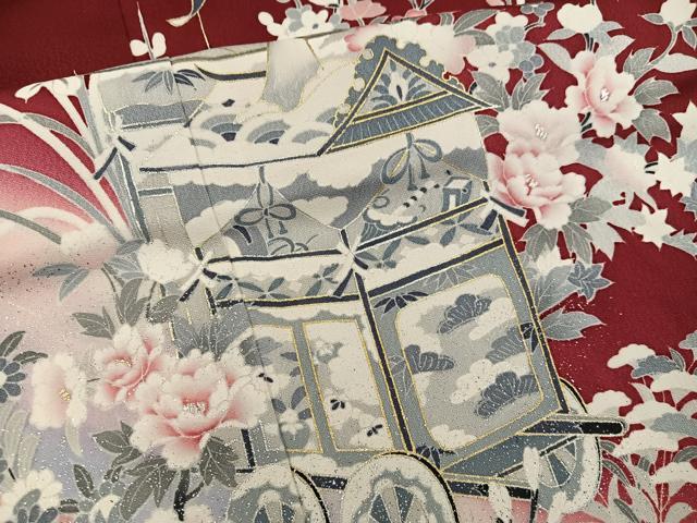 平和屋着物■訪問着 鉾花文 暈し染め 金銀彩 正絹 逸品 BAAY0942mz