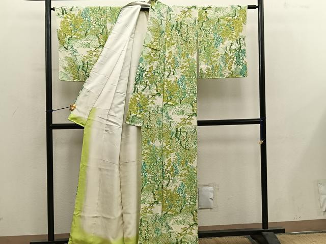 平和屋着物■上質な小紋 風景文 正絹 逸品 BAAY0943mz