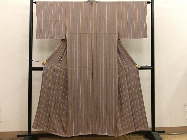平和屋着物■上質な小紋 間道 正絹 逸品 BAAY0944mz