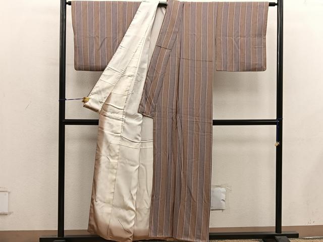 平和屋着物■上質な小紋 間道 正絹 逸品 BAAY0944mz