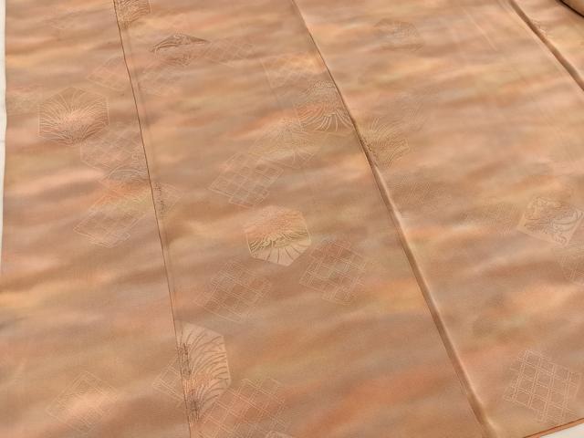 平和屋着物■上質な小紋 亀甲花地紋 暈し染め 正絹 逸品 BAAY0946mz