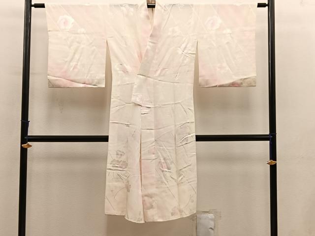 平和屋着物■長襦袢 無双仕立て 草花文 暈し染め 正絹 逸品 BAAY0947mz