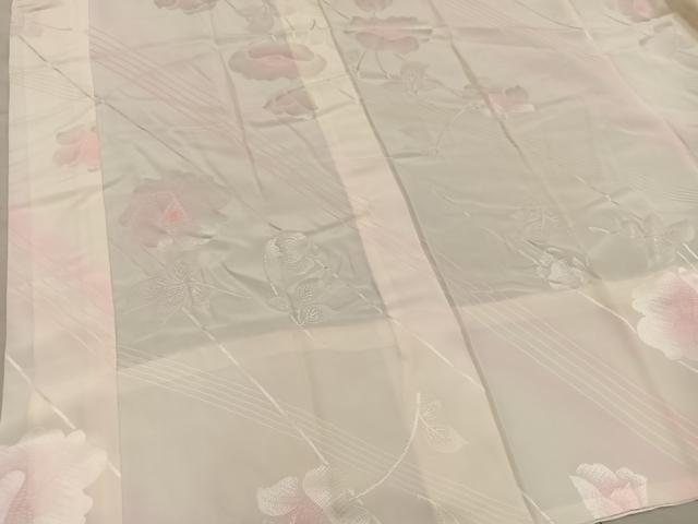平和屋着物■長襦袢 無双仕立て 草花文 暈し染め 正絹 逸品 BAAY0947mz