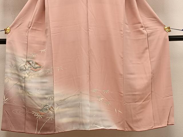 平和屋着物■訪問着 文箱花文 暈し染め 金彩 正絹 逸品 BAAY0948mz