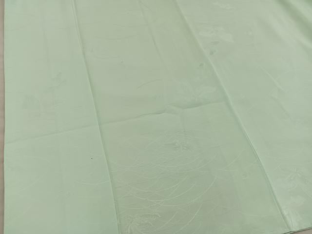 平和屋着物■上質な色無地 草花地紋 蒸栗色 正絹 逸品 BAAY0952mz