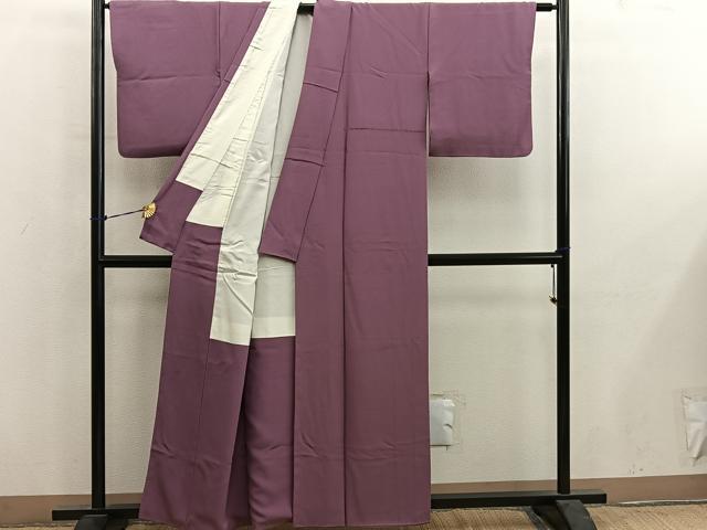 平和屋着物■上質な色無地 煤竹色 正絹 逸品 BAAY0955mz