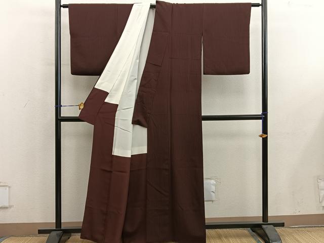 平和屋着物■上質な小紋 縞 正絹 逸品 BAAY0956mz