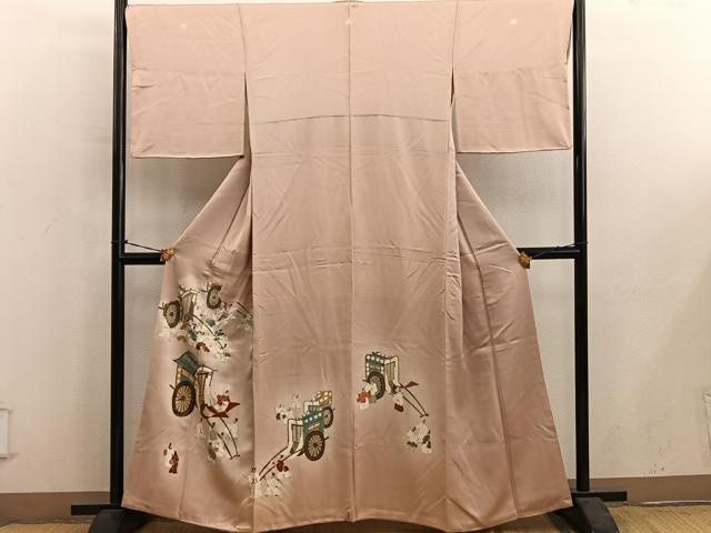 平和屋着物■豪華色留袖 刺繍 御所車人物文 暈し染め 金彩 正絹 逸品 BAAY0958mz
