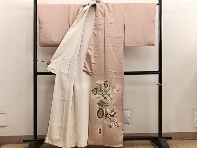 平和屋着物■豪華色留袖 刺繍 御所車人物文 暈し染め 金彩 正絹 逸品 BAAY0958mz