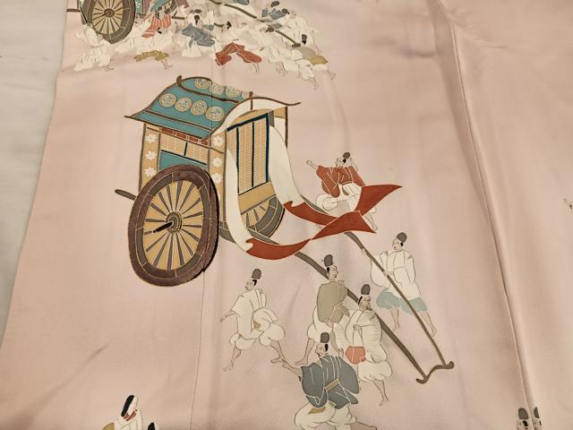 平和屋着物■豪華色留袖 刺繍 御所車人物文 暈し染め 金彩 正絹 逸品 BAAY0958mz