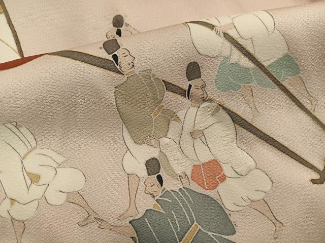 平和屋着物■豪華色留袖 刺繍 御所車人物文 暈し染め 金彩 正絹 逸品 BAAY0958mz