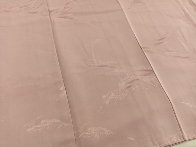 平和屋着物■上質な色無地 草葉地紋 宍色 正絹 逸品 未使用 BAAY0960mz