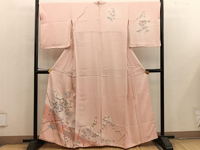 平和屋着物■訪問着 枝花文 暈し染め 正絹 逸品 BAAY0962mz