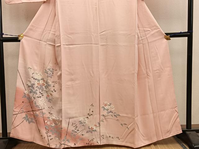 平和屋着物■訪問着 枝花文 暈し染め 正絹 逸品 BAAY0962mz