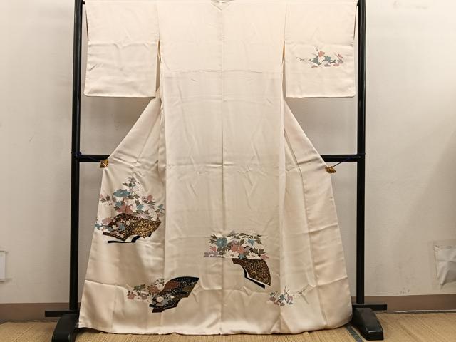 平和屋着物■訪問着 地紙重ね花文 金彩 正絹 逸品 BAAY0965mz